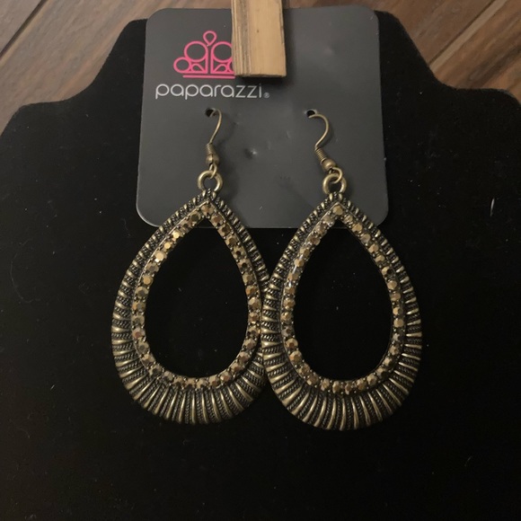Right As REIGN Brass Earrings